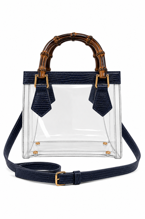 Jules Bamboo Handle Clear Bag