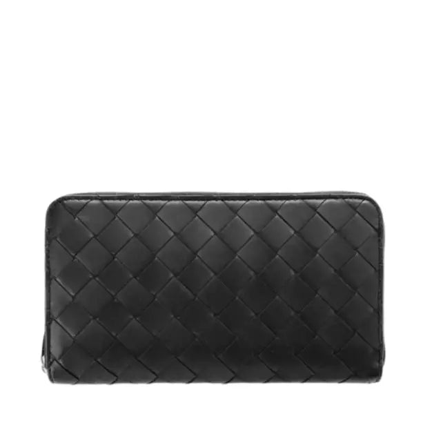 Large Woven Wallet - Black