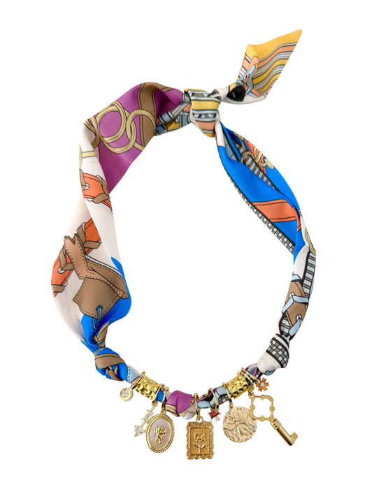 Betsy Multi Charm Scarf Necklace