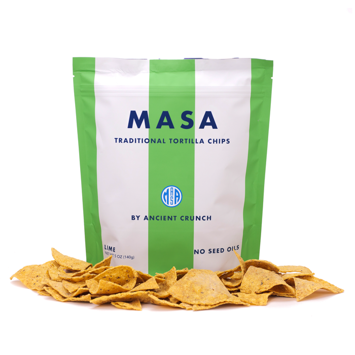 MASA Tortilla Chips - Lime, 5oz Bag Case