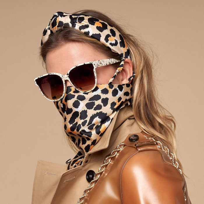 Lele Sadoughi Silk Leopard Print Headband