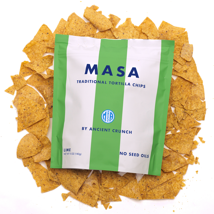 MASA Tortilla Chips - Lime, 5oz Bag Case