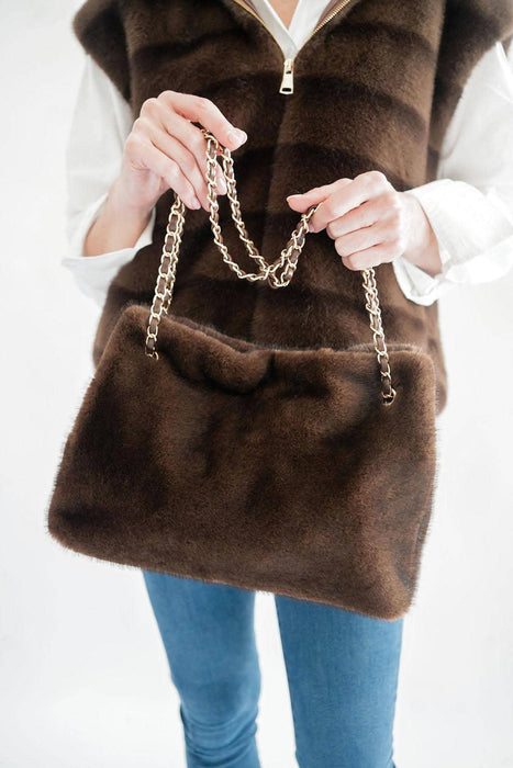 Faye Faux Fur Handbag Tote- WS