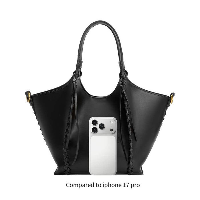 Belinda Black Recycled Vegan Leather Tote Bag