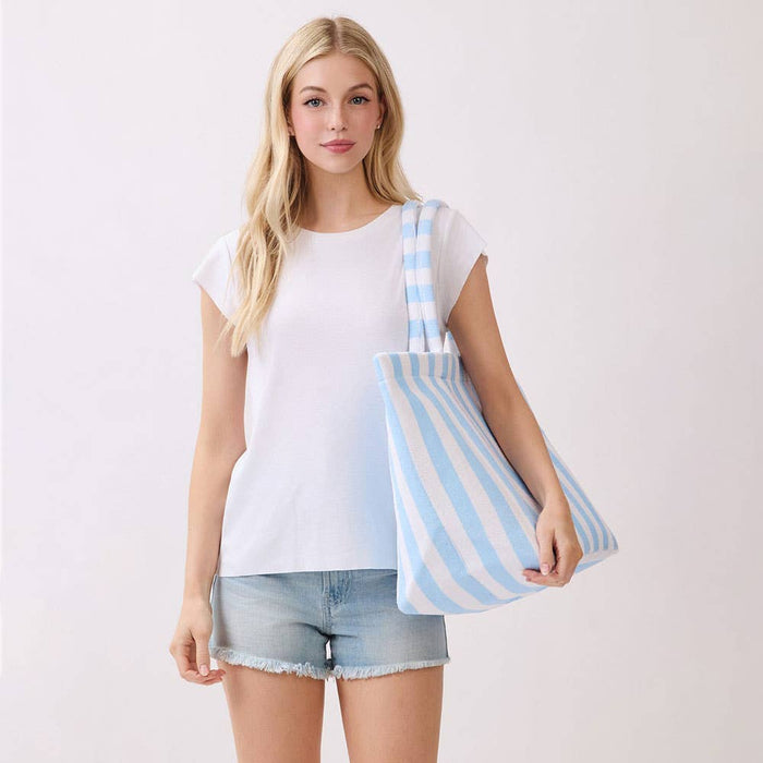 Striped Terry Tote Bag