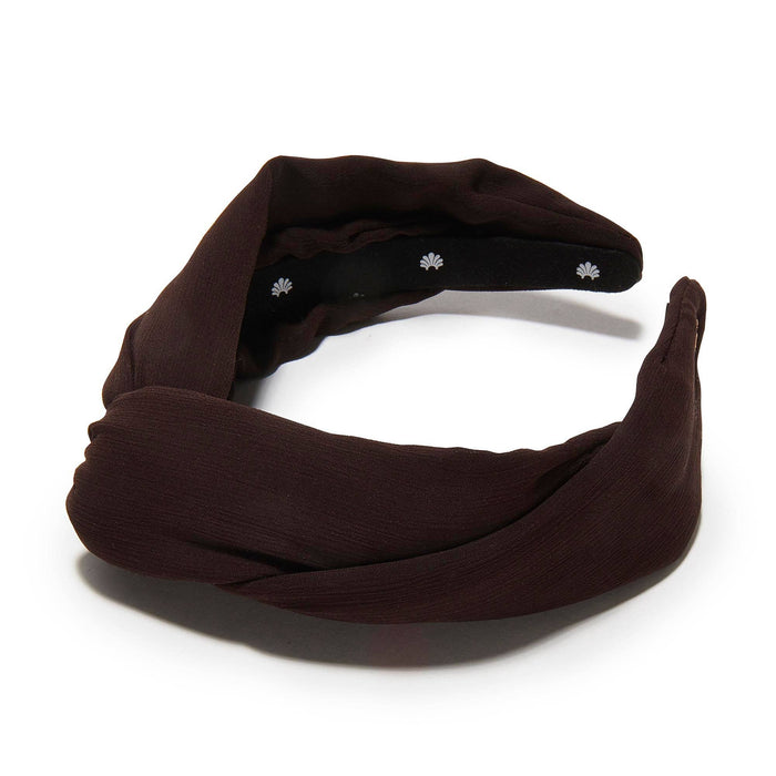 Lele Sadoughi CACAO MARLENE SILK HEADBAND