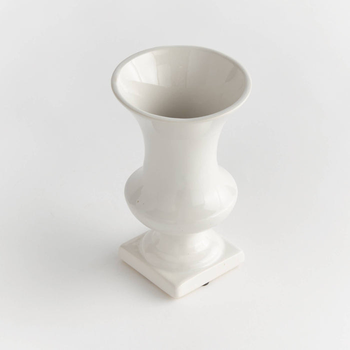 Antoinette Footed Vase Small, White