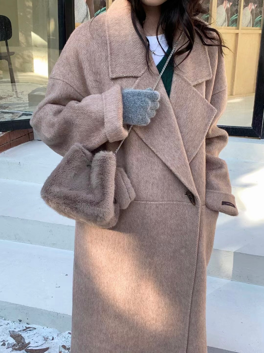 Small Faux Fur Crossbody Tote Bag