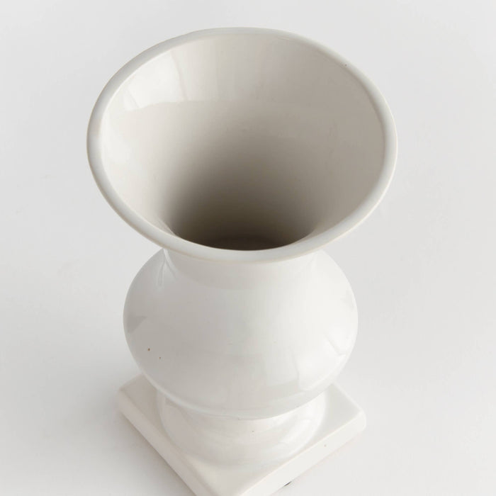 Antoinette Footed Vase Small, White