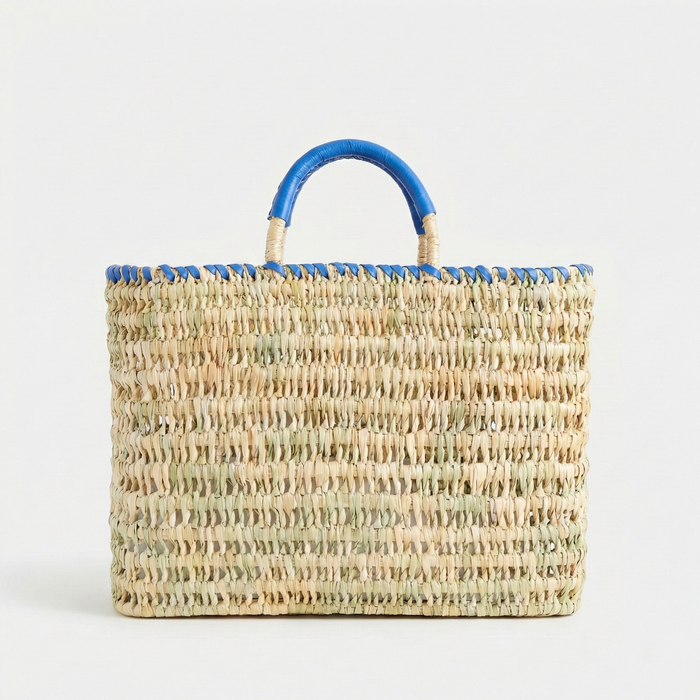 Shukran Basket (Blue Leather Trim)