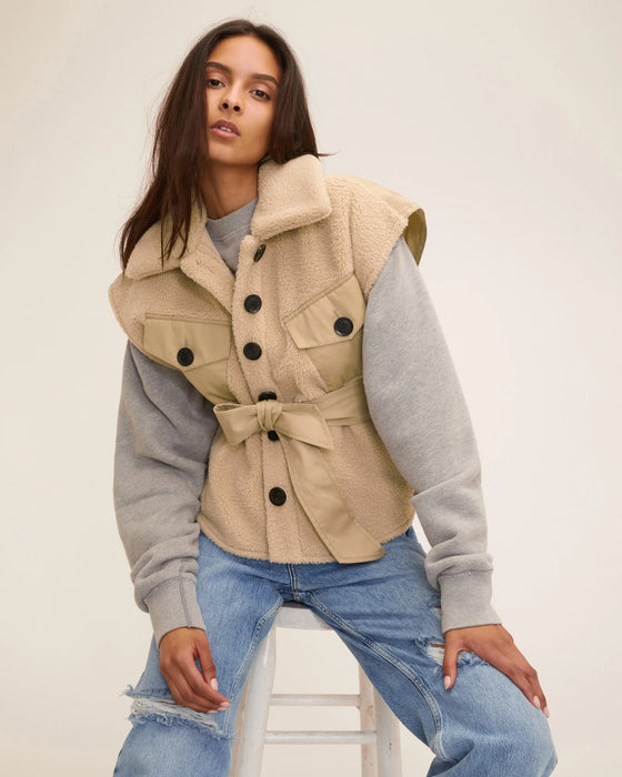 Marissa Webb Frankie Sherpa Coated Vest