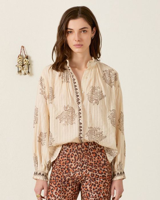 Alix of Bohemia Poet Grapevine Stripe Blouse