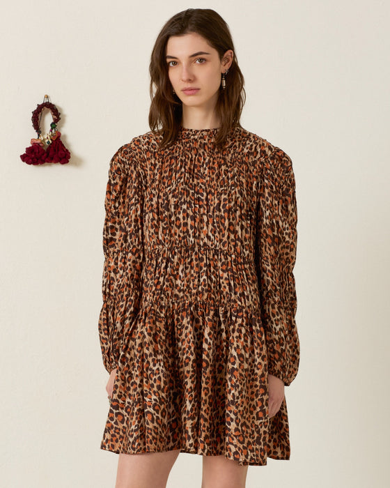 Alix of Bohemia Juno Leopard Trek Silk Dress