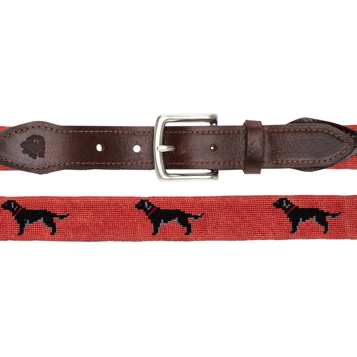 Black Lab Needlepoint Belt