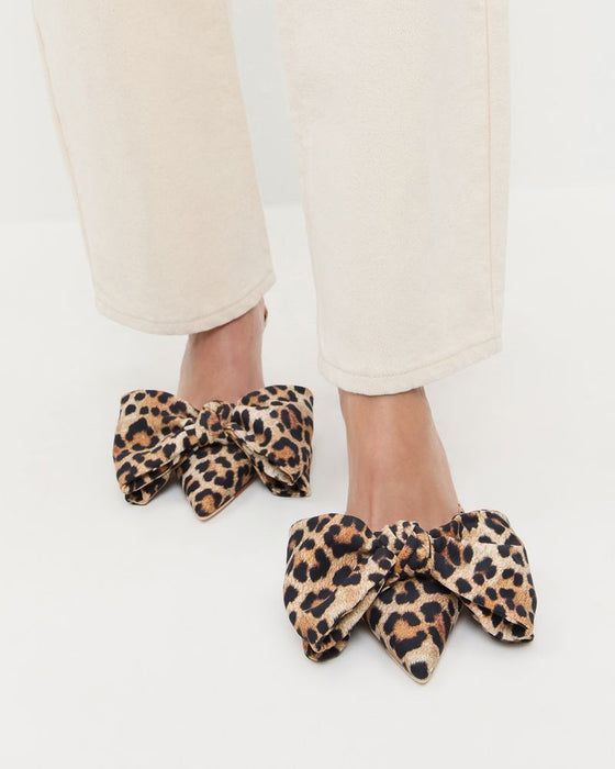 Loeffler Randall Margot Bow Mule (leopard)