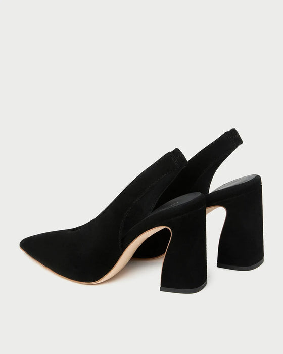 Loeffler Randall Katerina Black Suede Slingback Pump