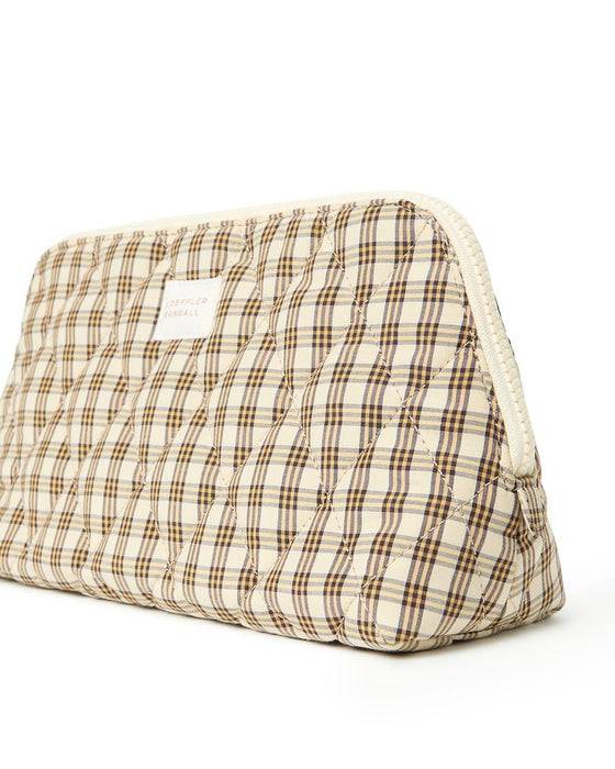 Loeffler Randall FRANCES COSMETIC POUCH (tiny butter plaid)