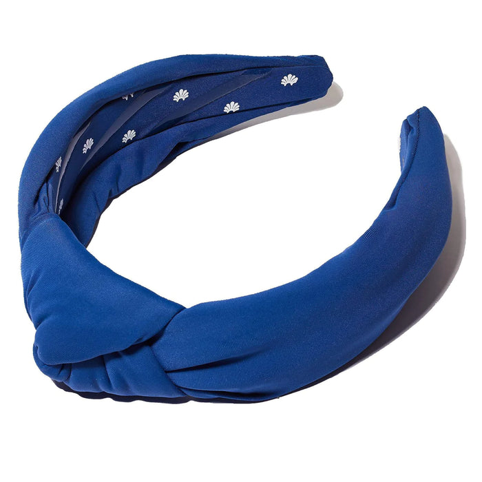 Lele Sadoughi Navy Neoprene Knotted Headband