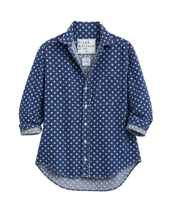 Frank and Eileen Relaxed Fit Eileen Top (navy/ white stars)
