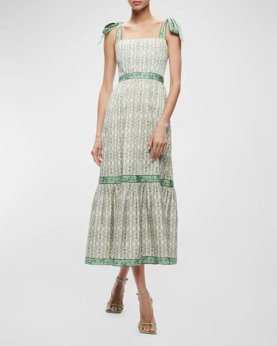 Alice and Olivia Breslin Corset Midi Dress