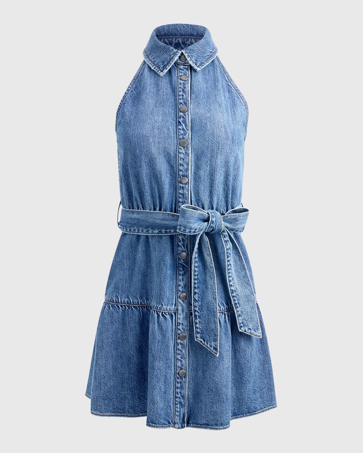 alice and olivia miranda denim mini dress Alice and Olivia Miranda Sleeveless Denim Mini Dress