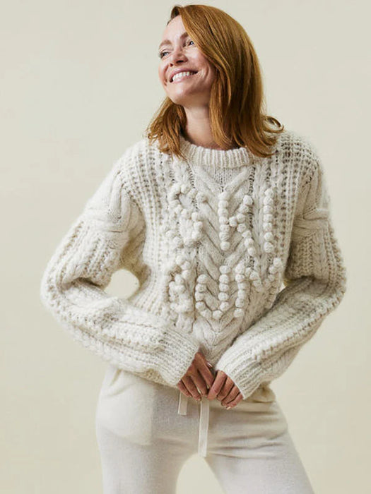 Lingua Franca Ski Bum Cable Knit Sweater