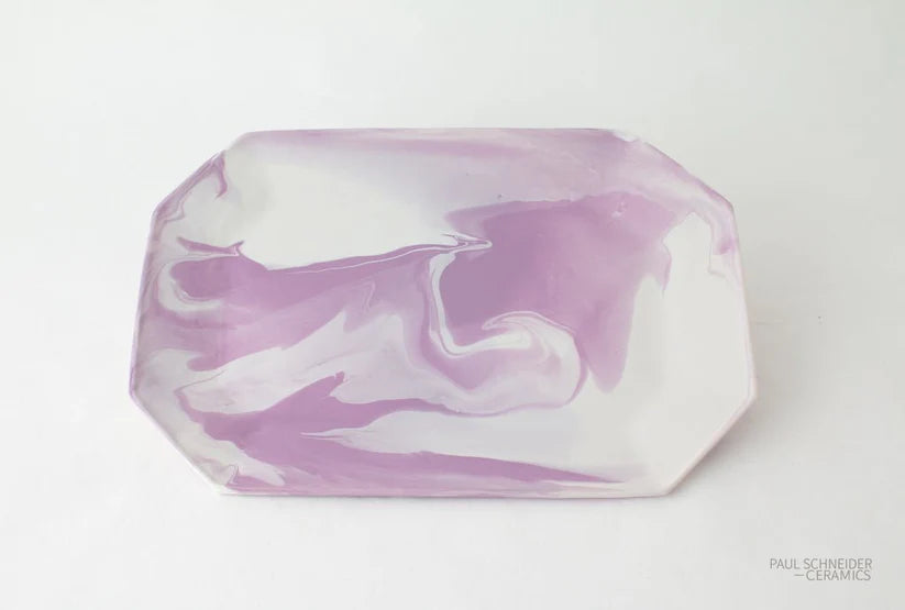 Paul Schneider Tray - Large | Geode | #123 (Lilac + Bone White)