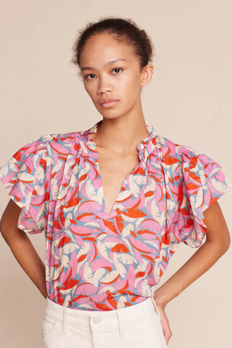 Birds of Paradis Clover Blouse (palm)