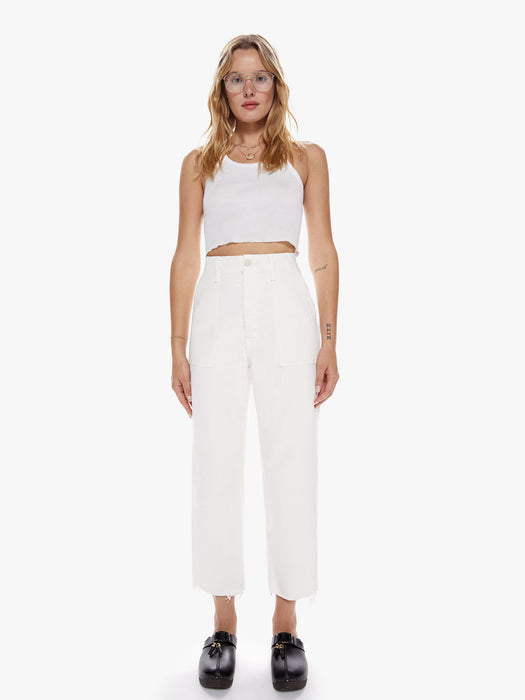 Mother Patch Pocket Private Ankle Fray (cream puffs)