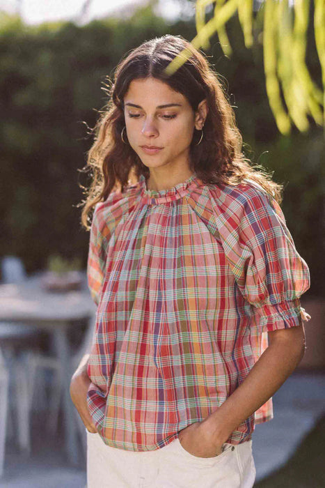 Birds of Paradis Sheila Blouse (plaid)