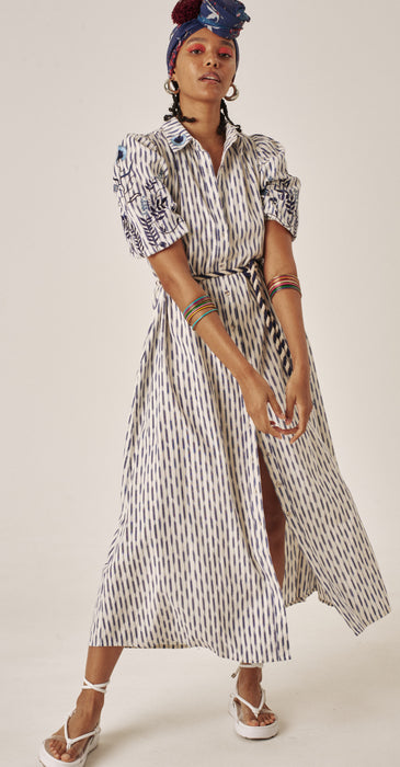 Carolina K Valerie Kaftan (Ikat Blue)