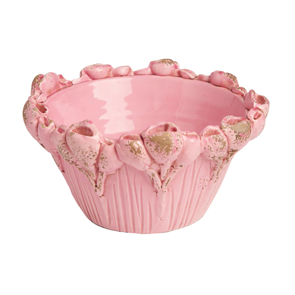 Pink Flowers Bowl
