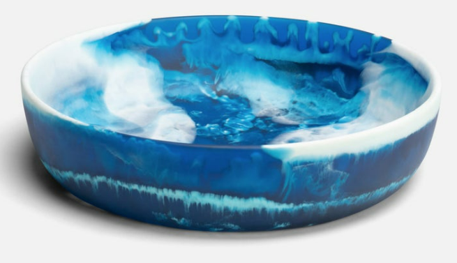 Blue Pheasant Resin, Serving Bowl