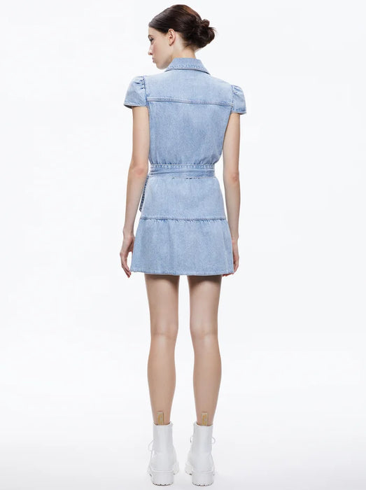 Alice and Olivia Miranda Mini Denim Dress
