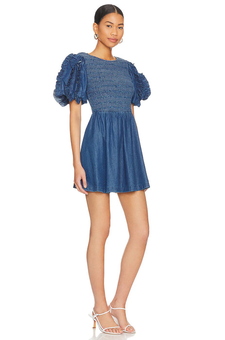 Cleobella Mya mini dress (classic blue)