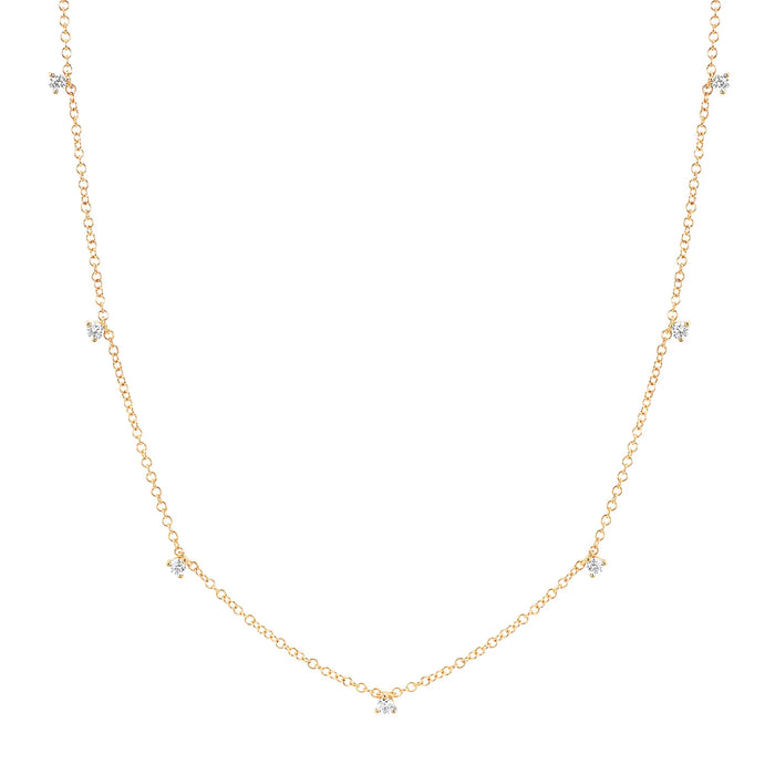 EF Collection 14K 7 Prong Set Diamond Necklace
