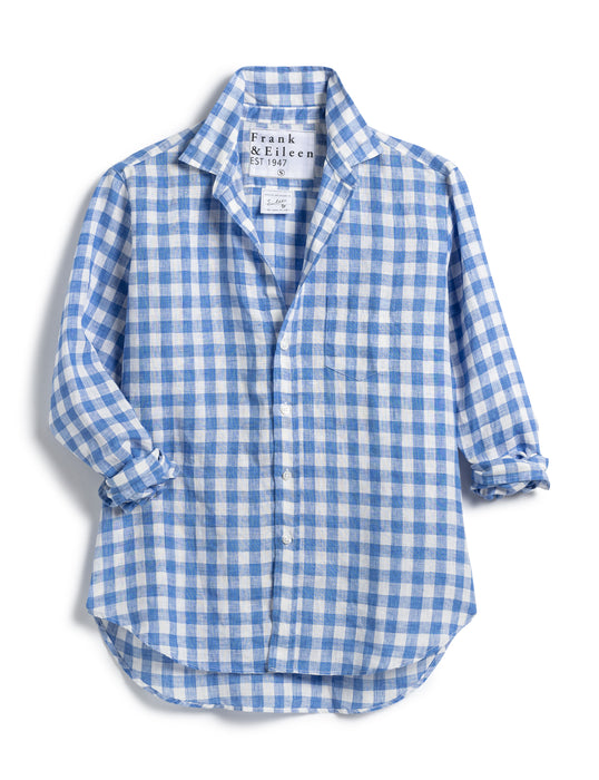 Frank and Eileen Relaxed Button Up Shirt (blue check)