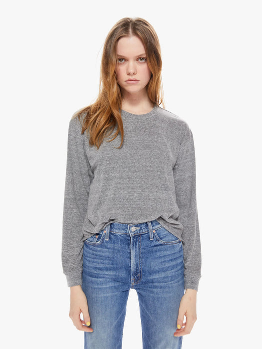 Mother The L/S Slouchy Cut Off (heather grey)