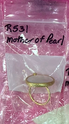 Elyssa Bass Mother of Pearl Teardrop Ring