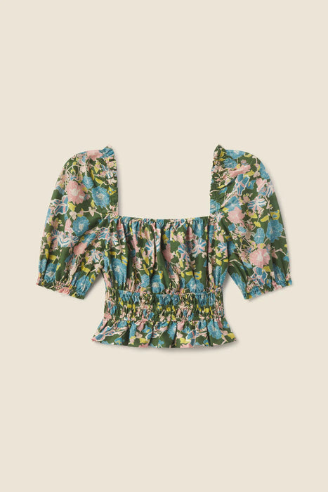 Birds of Paradis Drew Blouse (spring tendril)