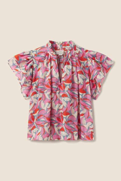 Birds of Paradis Clover Blouse (palm)