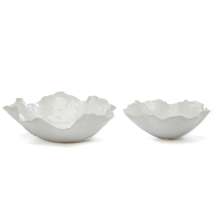 Two's Company White Freeform Bowl Small