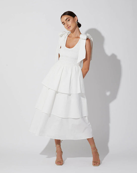 Cleobella Kaiya Midi Dress (white)
