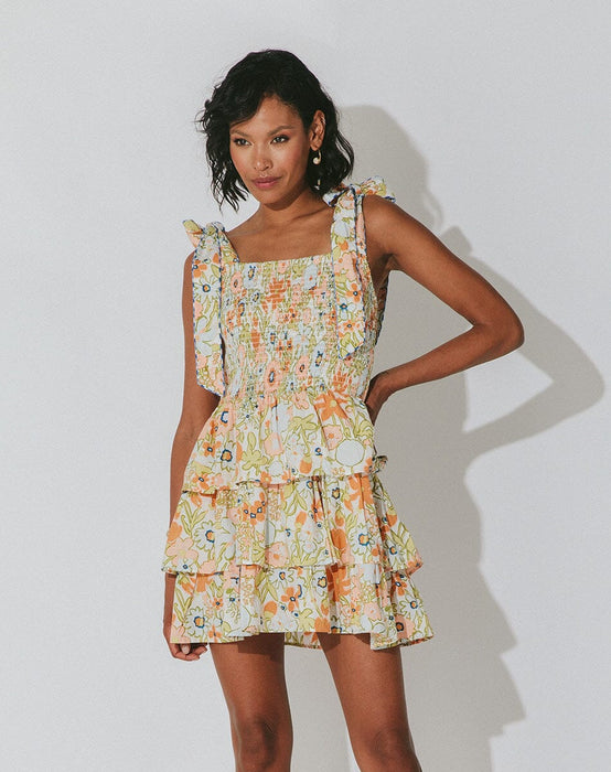 Cleobella Tamara Mini Dress (retro floral)